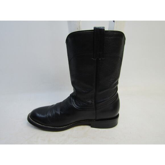 COWTOWN Mens Size 8.5 D Black Leather Roper Cowboy Western Boots main image 4